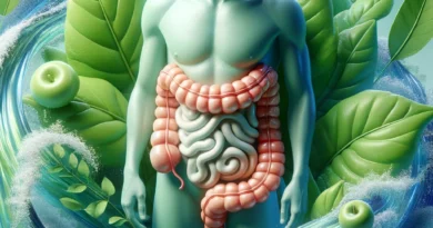 visually engaging image that abstractly depicts the concept of colon cleanses for weight loss, focusing on the themes of purification, health, and natural balance.