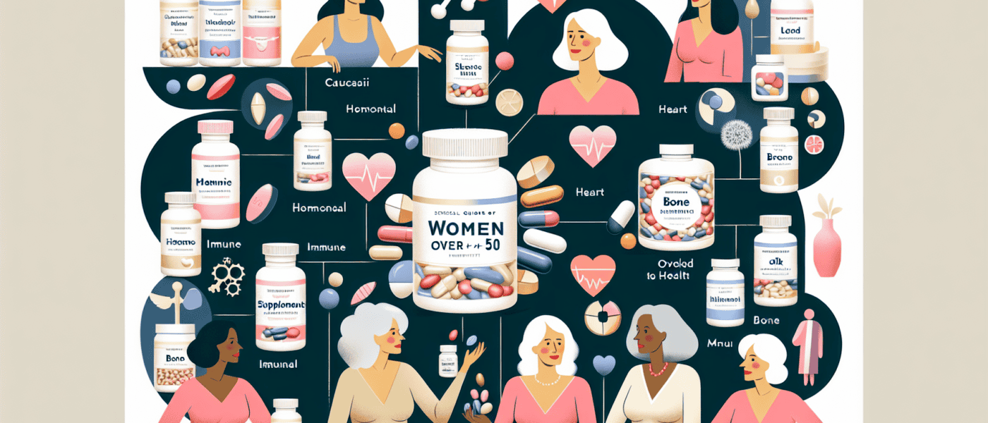 Essential Supplements for Women Over 50: A Comprehensive Guide for Bone, Heart, Hormonal, Immune, and Overall Health